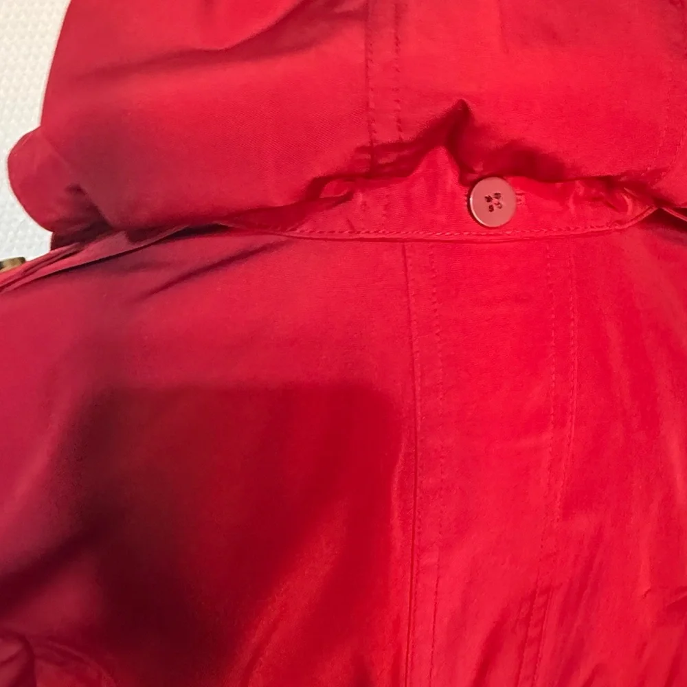 London Fog Vibrant Red Trench Coat